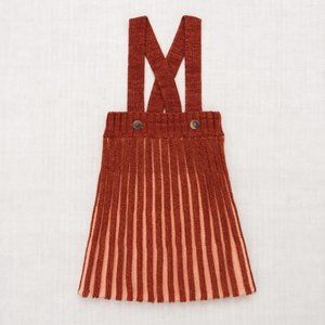 Misha & Puff Accordion Pleat Pinafore in Henna, Size 7-8